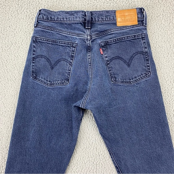 Levi's Premium Women Wedgie Icon Raw Hem Black & Blue Button Fly Jeans  Size: 27 - Picture 5 of 15